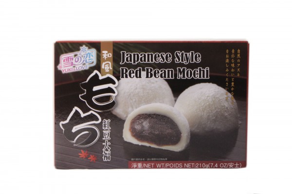 Japanische Reiskuchen Mochi - Süßigkeit aus Klebereis und roter Bohnenpaste